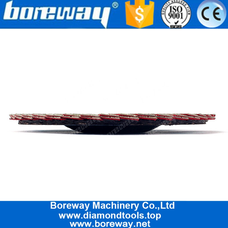 4 Inch 100mm Electroplated Diamond Flap Disc For Stone Metal