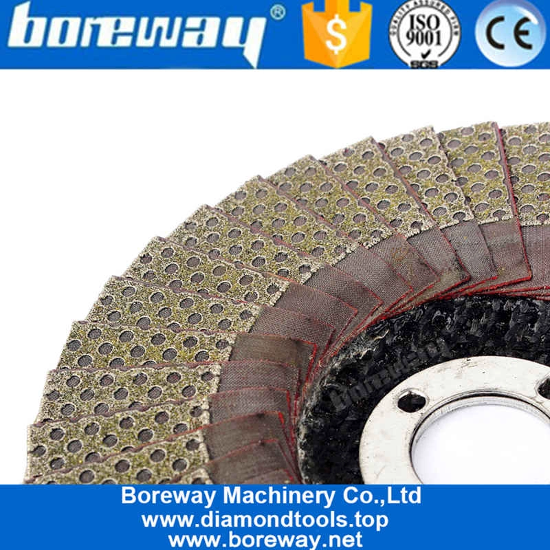 4 Inch 100mm Electroplated Diamond Flap Disc For Stone Metal