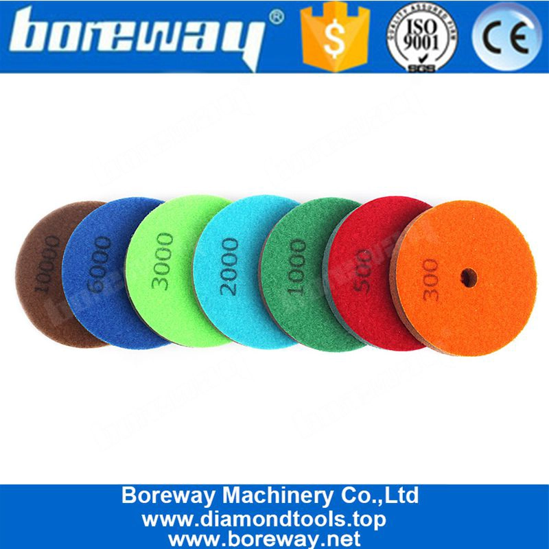 4 Inch 10mm Thickness Sponge Polishing Pads For Marble Artificial Stone