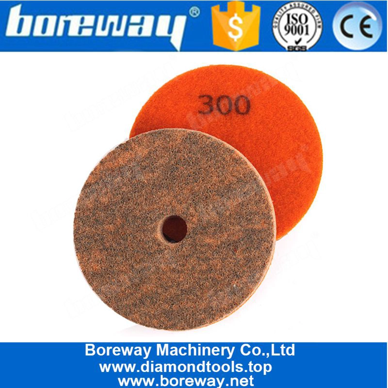 4 Inch 10mm Thickness Sponge Polishing Pads For Marble Artificial Stone