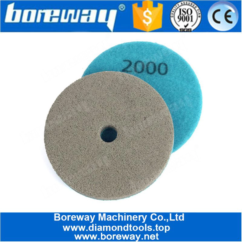 4 Inch 10mm Thickness Sponge Polishing Pads For Marble Artificial Stone