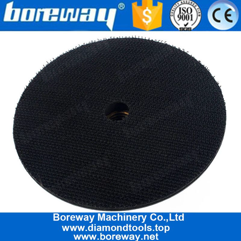 Tampone di supporto nero a base di gomma da 4 pollici per smerigliatrice angolare per lucidatrice