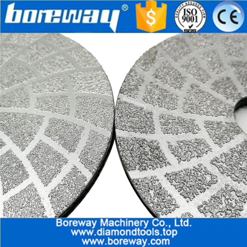 Disco abrasivo diamantato a vuoto da 4 "con velcro per granito / calcestruzzo