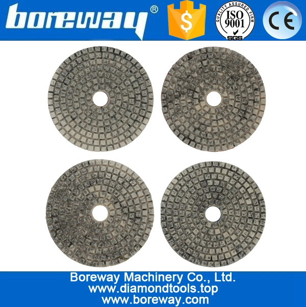 4 inch 100mm 4 steps metal diamond polishing pads for hard materials