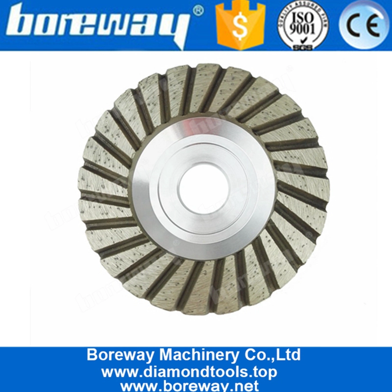 4 inch #30 Aluminum Based Diamond Grinding Cup Wheel Bore 22.23mm For Granite Concrete