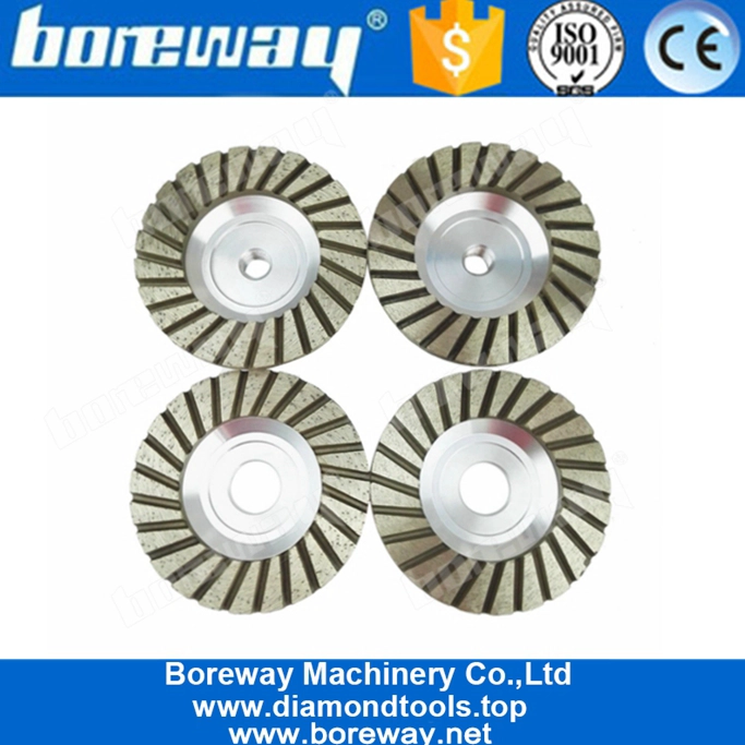 4 inch #30 Aluminum Based Diamond Grinding Cup Wheel Bore 22.23mm For Granite Concrete