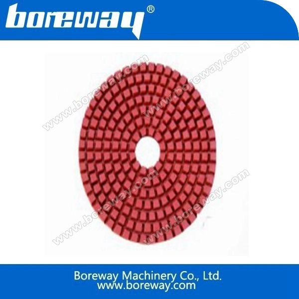 Lumineux plaquettes de polisseur rouge 4 pouces