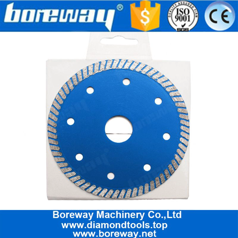 4.5 Inch Turbo Diamond Saw Blade With Cooling Holes For Granite Sandstone Concrete