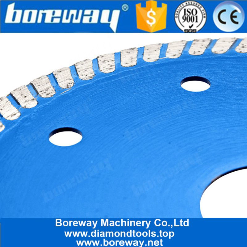4.5 Inch Turbo Diamond Saw Blade With Cooling Holes For Granite Sandstone Concrete