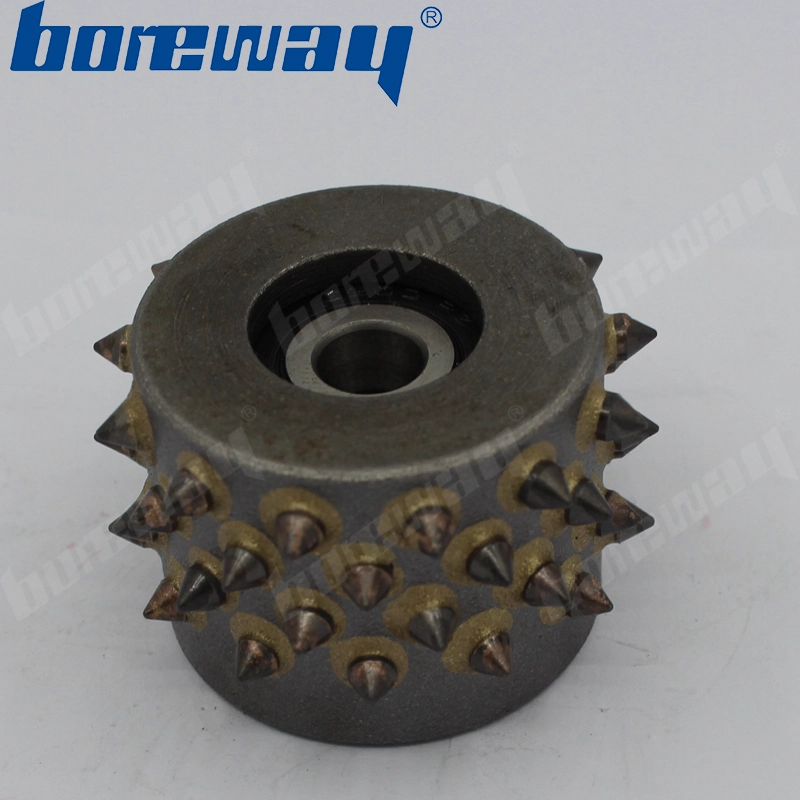 45s Diamond Bush Hammer Roller For Grinding Concrete Without Support