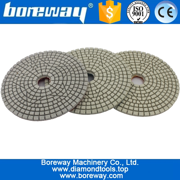 4inch 100mm 3 steps five-pointed star wet use diamond polishing pads for marble granite quartz concrete ceramic