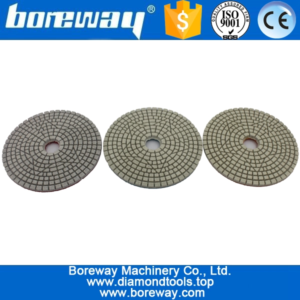 4inch 100mm 3 steps five-pointed star wet use diamond polishing pads for marble granite quartz concrete ceramic