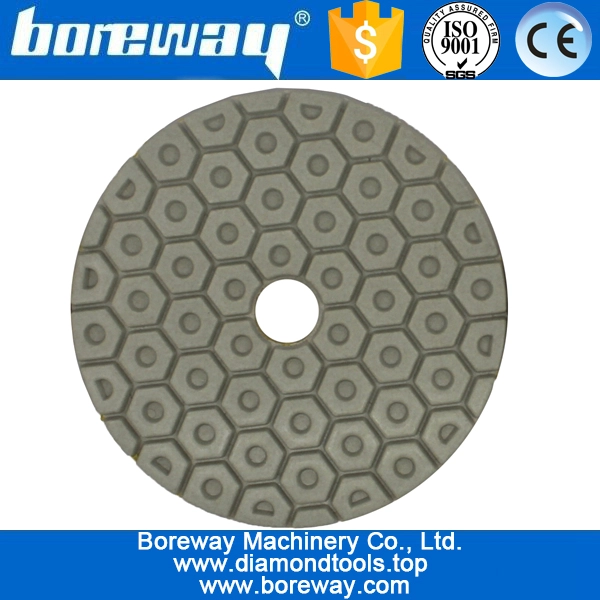 4inch 100mm 3 steps hexagon diamond polishing pads for polishing stone concrete ceramic