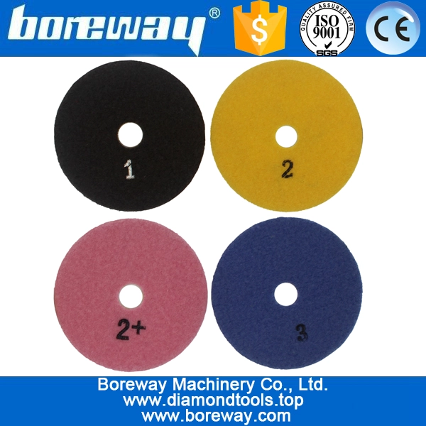4inch 100mm 3 steps hexagon diamond polishing pads for polishing stone concrete ceramic