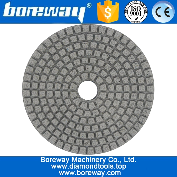 4寸100mm 7步方格湿用金刚石抛光片用于抛光花岗岩大理石花岗岩石英混凝土陶瓷
