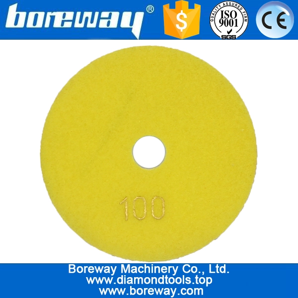 4寸100mm 7步方格湿用金刚石抛光片用于抛光花岗岩大理石花岗岩石英混凝土陶瓷