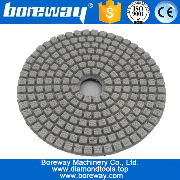 4寸100mm 7步方格湿用金刚石抛光片用于抛光花岗岩大理石花岗岩石英混凝土陶瓷