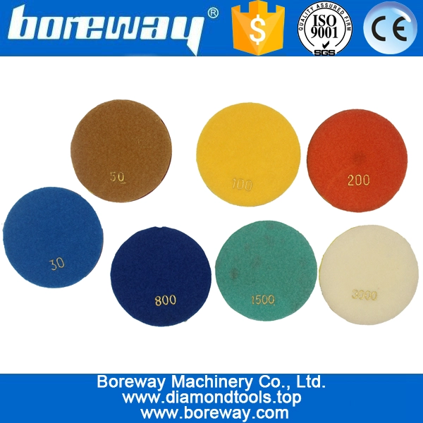 4inch 100mm 7 steps wet use floor polishing pads for ceramic concrete granite marble floor