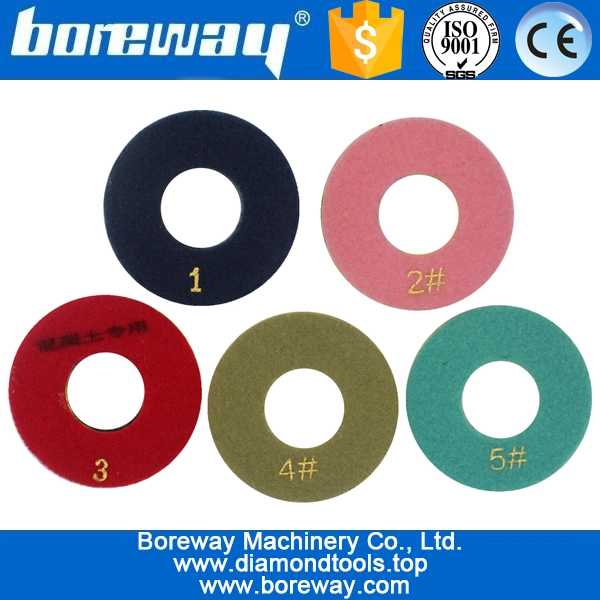 4inch 100mm 7 steps wet use sprial type diamond polishing pads for stone ceramic concrete