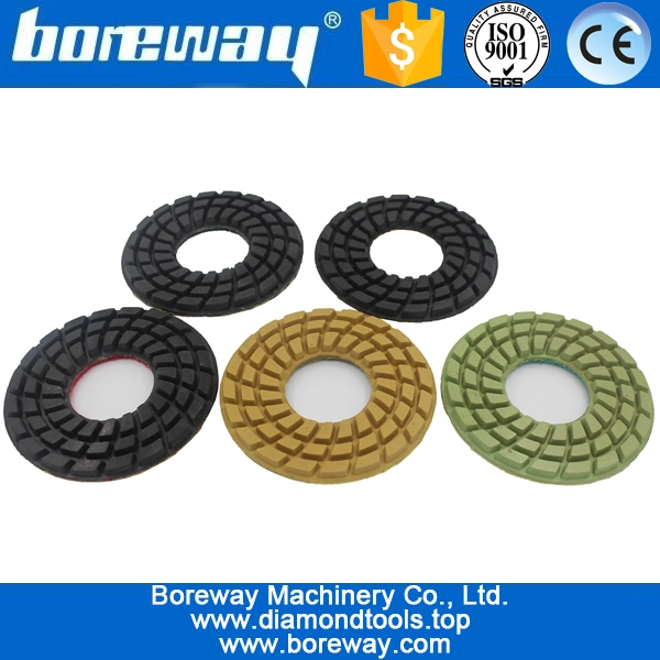 4inch 100mm 7 steps wet use sprial type diamond polishing pads for stone ceramic concrete