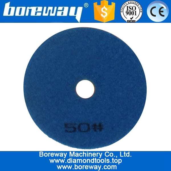 4inch 100mm 7 steps wet use sprial type diamond polishing pads