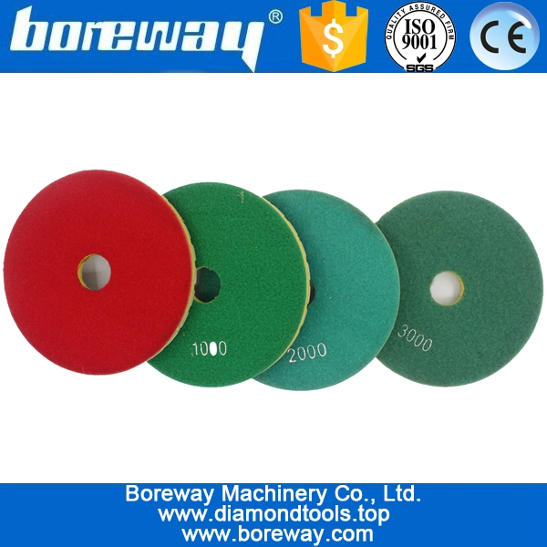 4inch 100mm 7 steps white sprial type foam polishing pads