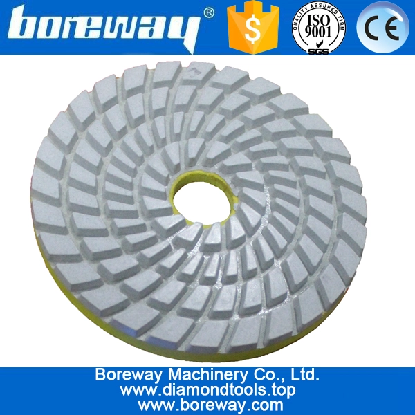 4inch 100mm 7 steps white sprial type foam polishing pads