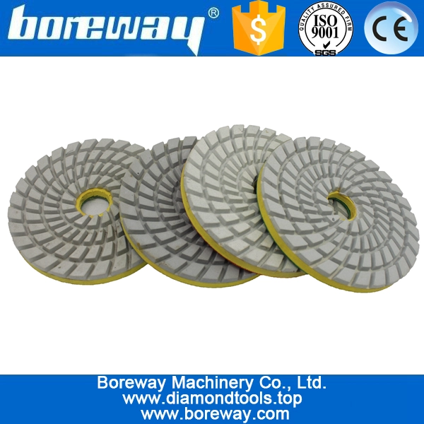 4inch 100mm 7 steps white sprial type foam polishing pads