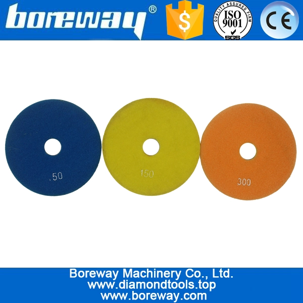4inch 100mm 7 steps white sprial type foam polishing pads