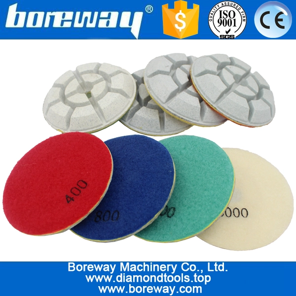 Almohadillas de pulido de diamante de 4 pulgadas 100 mm 8 pasos para piso
