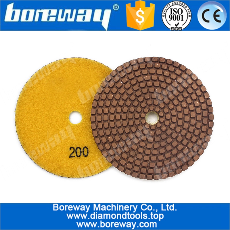 4inch Diamond Metal Polishing Pads Copper Particles For Grinding Polishing Stone