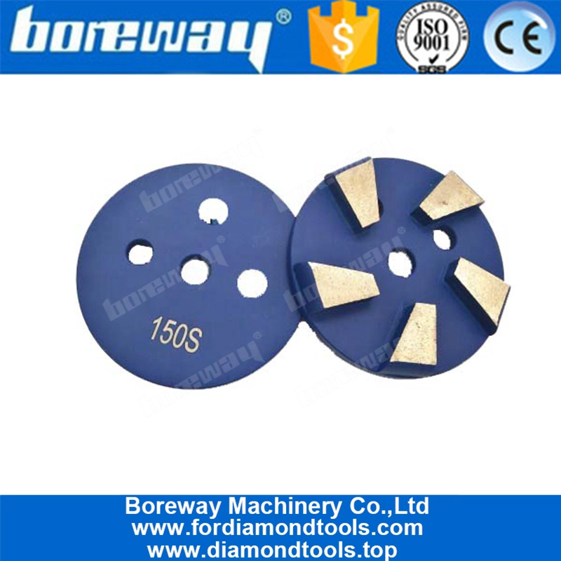 5 Bevel Segments Diamond Round Shape Grinding Pad For Floor