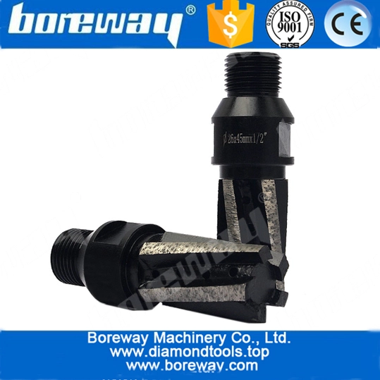 Punta da dito CNC diamantata a 5 segmenti con filettatura da 1/2 "per levigatura marmo granito