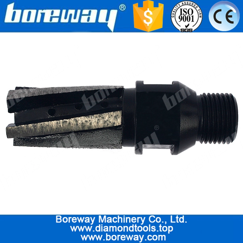 Punta da dito CNC diamantata a 5 segmenti con filettatura da 1/2 "per levigatura marmo granito