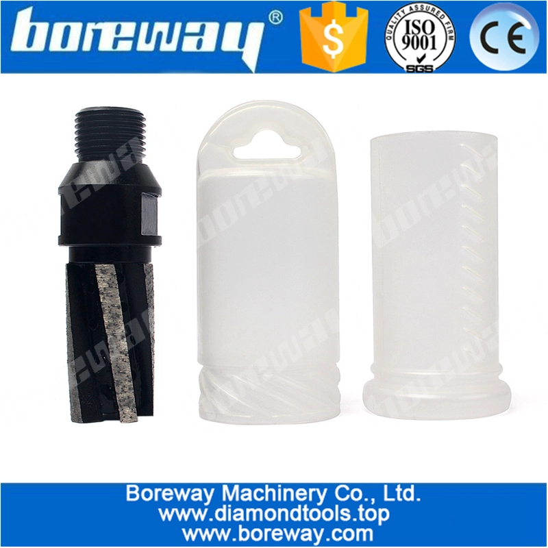 Punta da dito CNC diamantata a 5 segmenti con filettatura da 1/2 "per levigatura marmo granito