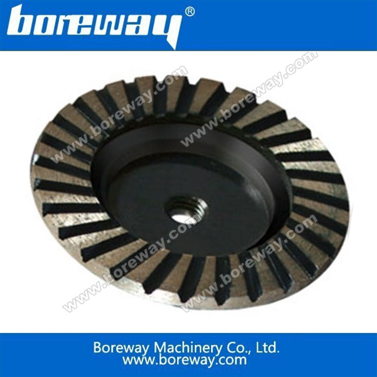 Wet Use Aluminum-Based Single Turbo Diamond Cup Wheel For Angle Grinders