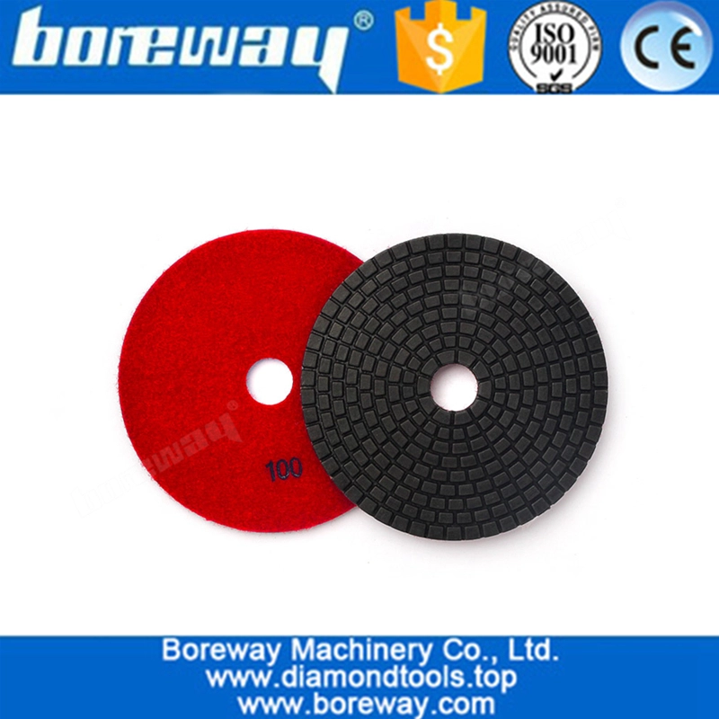 Protection de polissage de diamant flexible d'utilisation humide de 5inch 125mm pour le meulage de tuile en céramique de granit en pierre