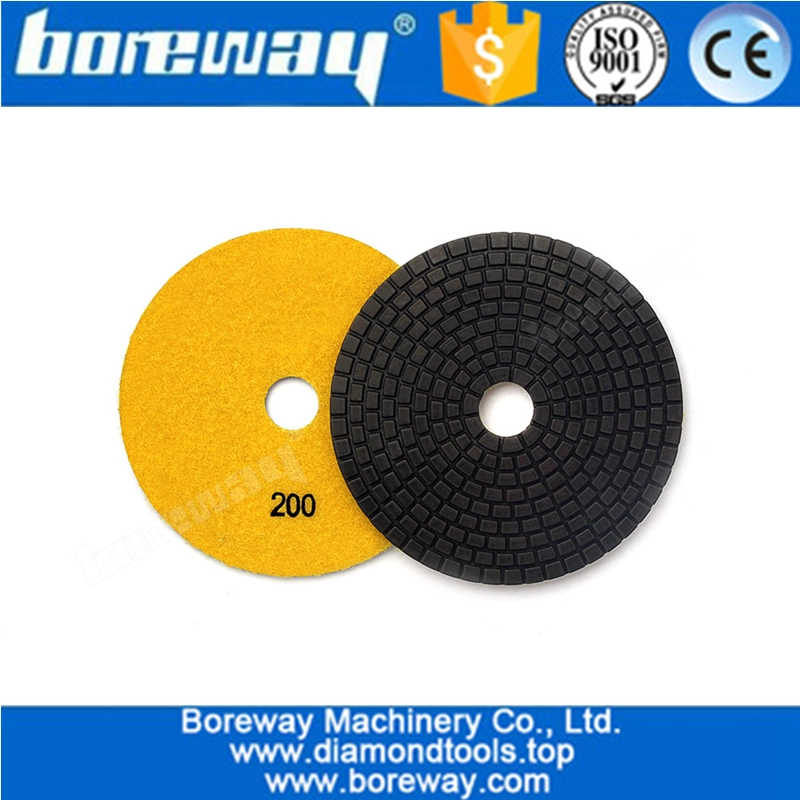 Protection de polissage de diamant flexible d'utilisation humide de 5inch 125mm pour le meulage de tuile en céramique de granit en pierre
