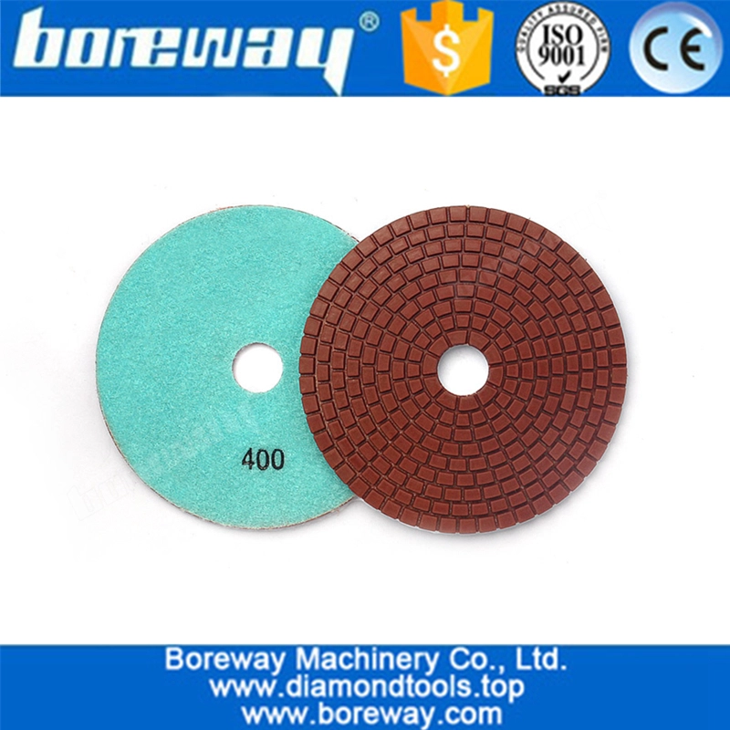 Protection de polissage de diamant flexible d'utilisation humide de 5inch 125mm pour le meulage de tuile en céramique de granit en pierre