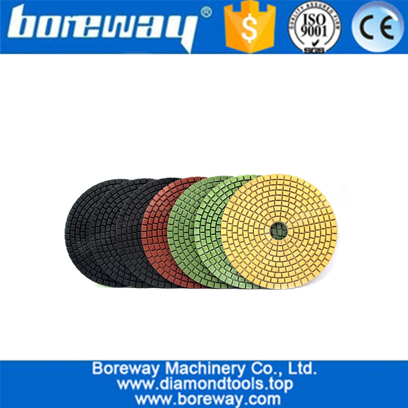 Protection de polissage de diamant flexible d'utilisation humide de 5inch 125mm pour le meulage de tuile en céramique de granit en pierre