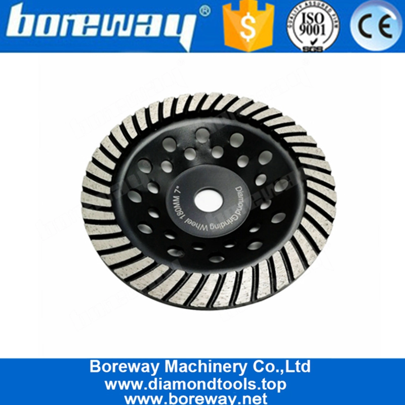 7 Inch D180mm Diamond Turbo Row Grinding Cup Wheel For Grinding Stone And Concrete