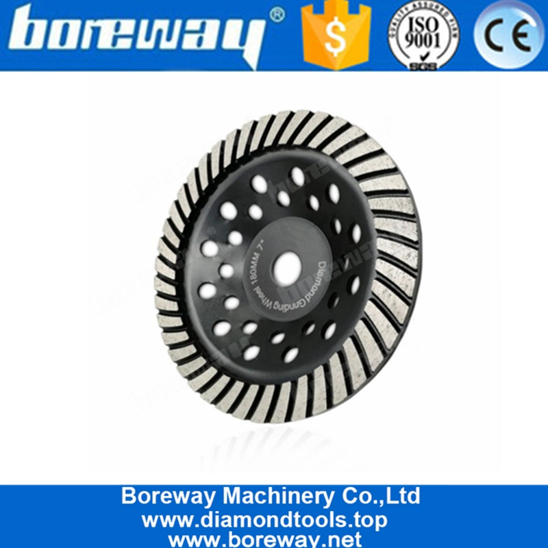 7 Inch D180mm Diamond Turbo Row Grinding Cup Wheel For Grinding Stone And Concrete