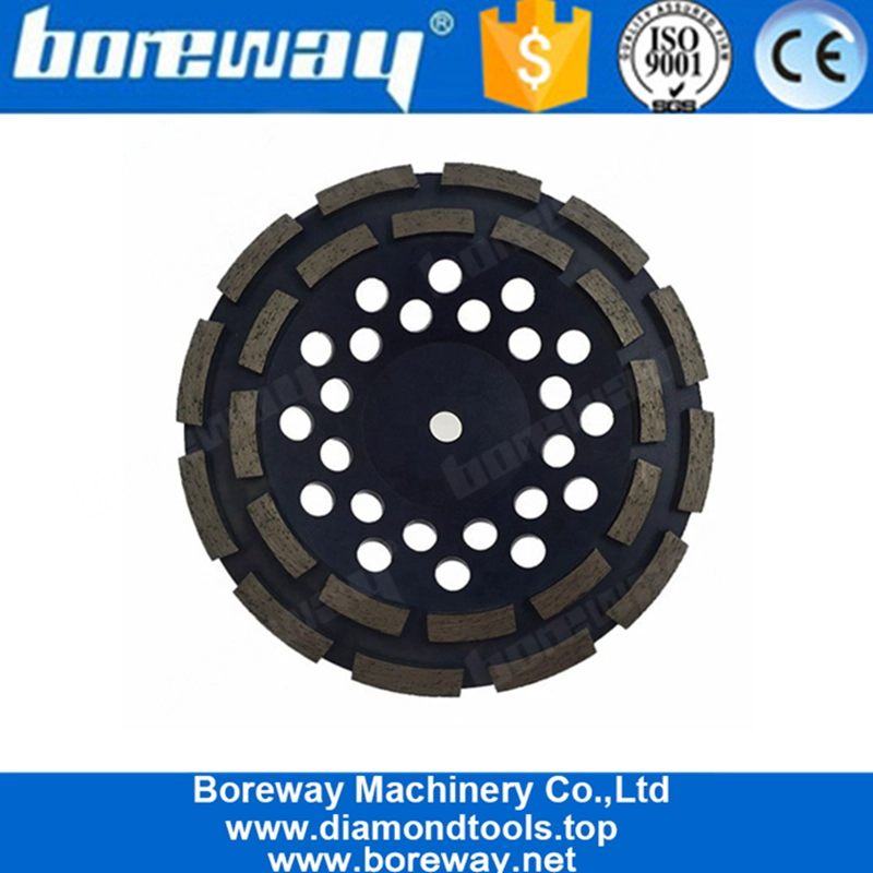7 Inch Double Row Diamond Grinding Wheel for Stone Surface and Concrete Floor