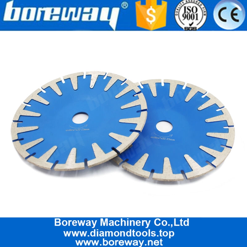Boreway 180mm金刚石切割片大理石混凝土金刚石圆盘专业快速切割工具,带T型节