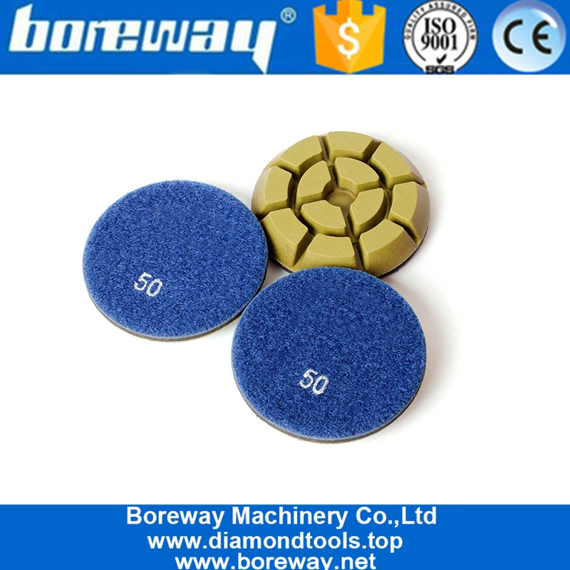 Boreway 대리석지면을위한 3 인치 젖은 사용 다이아몬드 닦는 패드