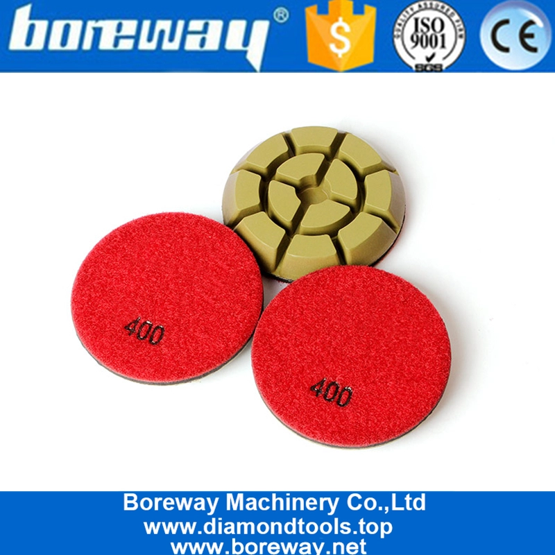 Boreway 대리석지면을위한 3 인치 젖은 사용 다이아몬드 닦는 패드