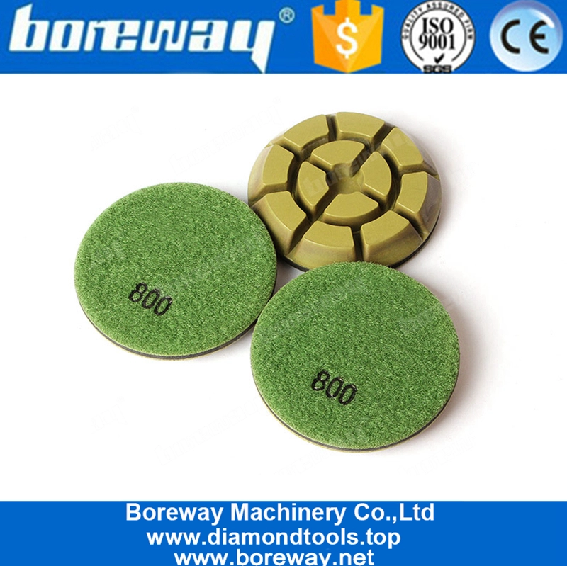 Boreway 대리석지면을위한 3 인치 젖은 사용 다이아몬드 닦는 패드