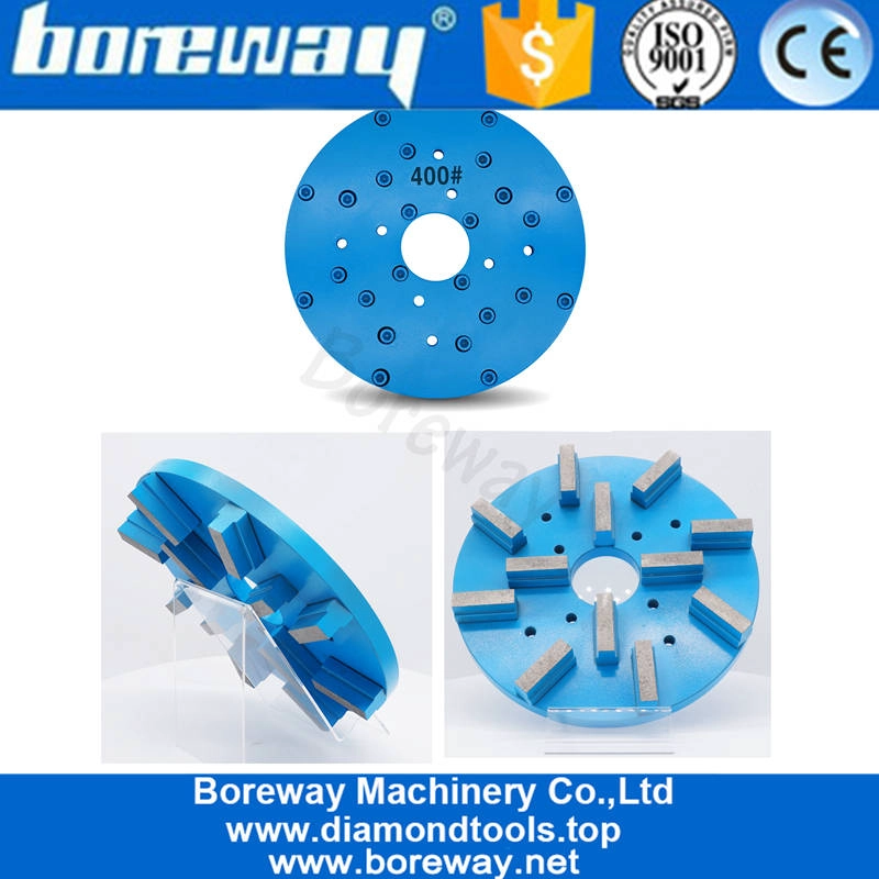 Boreway 8 Inch 10 Inch 400# Oval Sharp Metal Segmented Type Grinding  Top Quality Polishing And Grinding Disc For Granite