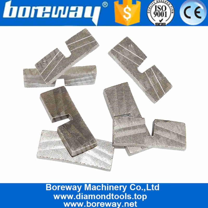 Boreway High Efficiency Marble Cutting Notched Diamond Segment For Edge Cutting