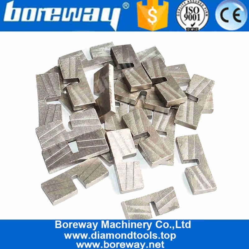 Boreway High Efficiency Marble Cutting Notched Diamond Segment For Edge Cutting